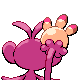 Ambipom shiny back-facing sprite from Pokémon Diamond