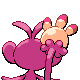 Ambipom shiny back-facing sprite from Pokémon SoulSilver