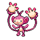 Ambipom shiny front-facing sprite from Pokémon SoulSilver