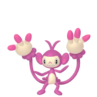 Ambipom shiny front-facing sprite from Pokémon Violet