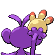 Ambipom back-facing sprite from Pokémon Platinum