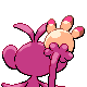 Ambipom shiny back-facing sprite from Pokémon Platinum