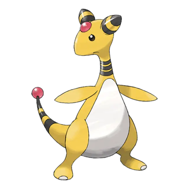 Ampharos, the Light Pokémon — Electric-type Pokémon official artwork
