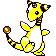 Ampharos front-facing sprite from Pokémon Crystal