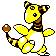 Ampharos front-facing sprite from Pokémon Gold