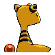 Ampharos back-facing sprite from Pokémon HeartGold