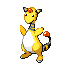 Ampharos front-facing sprite from Pokémon Platinum