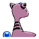Ampharos shiny back-facing sprite from Pokémon Platinum