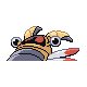 Anorith shiny back-facing sprite from Pokémon Pearl
