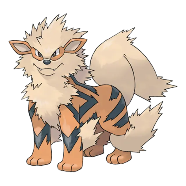 Arcanine, the Legendary Pokémon — Fire-type Pokémon official artwork