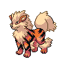 Arcanine front-facing sprite from Pokémon Black