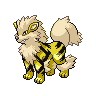 Arcanine shiny front-facing sprite from Pokémon Black