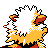 Arcanine back-facing sprite from Pokémon Crystal