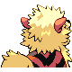 Arcanine back-facing sprite from Pokémon Pearl