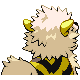 Arcanine shiny back-facing sprite from Pokémon Pearl