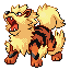 Arcanine front-facing sprite from Pokémon Emerald