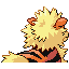 Arcanine back-facing sprite from Pokémon FireRed