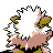 Arcanine shiny back-facing sprite from Pokémon Gold
