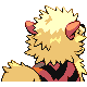 Arcanine back-facing sprite from Pokémon SoulSilver