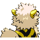 Arcanine shiny back-facing sprite from Pokémon SoulSilver