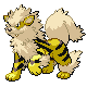 Arcanine shiny front-facing sprite from Pokémon SoulSilver