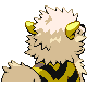 Arcanine shiny back-facing sprite from Pokémon Platinum