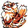 Arcanine front-facing sprite from Pokémon Red