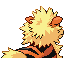 Arcanine back-facing sprite from Pokémon Sapphire