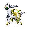 Arceus front-facing sprite from Pokémon Black 2