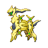 Arceus shiny front-facing sprite from Pokémon Black 2