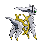 Arceus back-facing sprite from Pokémon Black
