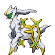 Arceus front-facing sprite from Pokémon Diamond