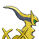 Arceus shiny back-facing sprite from Pokémon Diamond