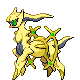 Arceus shiny front-facing sprite from Pokémon Diamond
