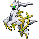 Arceus front-facing sprite from Pokémon SoulSilver