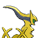 Arceus shiny back-facing sprite from Pokémon SoulSilver