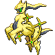Arceus shiny front-facing sprite from Pokémon SoulSilver