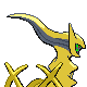 Arceus shiny back-facing sprite from Pokémon Platinum