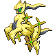 Arceus shiny front-facing sprite from Pokémon Platinum