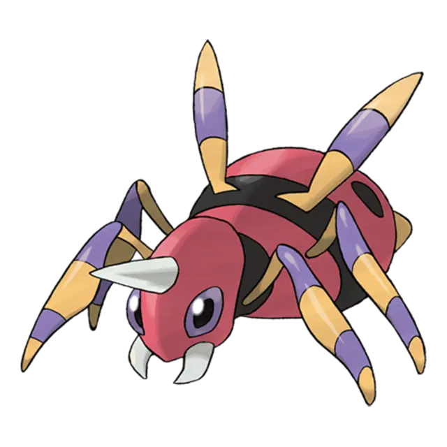 Ariados, the Long Leg Pokémon — Bug/Poison-type Pokémon official artwork