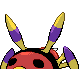 Ariados back-facing sprite from Pokémon Pearl