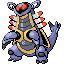Armaldo front-facing sprite from Pokémon Emerald