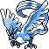 Articuno front-facing sprite from Pokémon Crystal