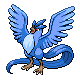 Articuno front-facing sprite from Pokémon Diamond