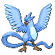 Articuno shiny front-facing sprite from Pokémon SoulSilver