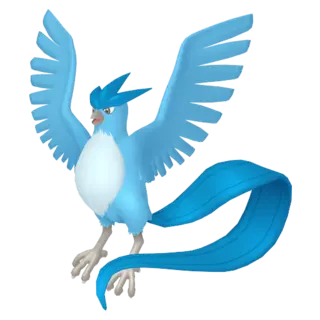 Articuno front-facing sprite from Pokémon XD: Gale of Darkness