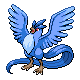 Articuno front-facing sprite from Pokémon Platinum