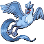 Articuno front-facing sprite from Pokémon Sapphire