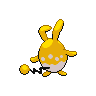 Azumarill shiny back-facing sprite from Pokémon Black 2