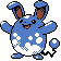 Azumarill front-facing sprite from Pokémon Silver
